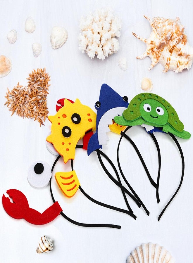 Acshio 12 Pack Sea Animal Party Headband, Felt Fabric Ocean Animals Hair Hoops, Sea Animals Decorations Hair Accessories for Beach Party Favors, Photo Props - Image 5